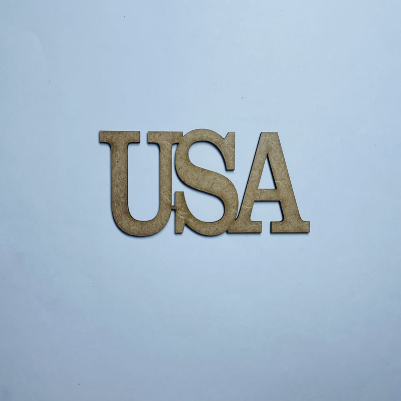 طرح چوب خام آمریکایی مناسب برای استفاده در دستگاه های cnc چوب و cnc لیزر - laser cut usa wood blank cutout cdr file