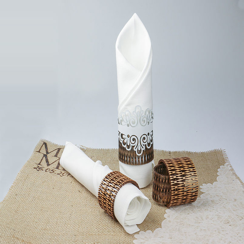 طرح حلقه دستمال سفره مناسب برای استفاده در دستگاه های cnc چوب و cnc لیزر - laser cut napkin ring cdr file