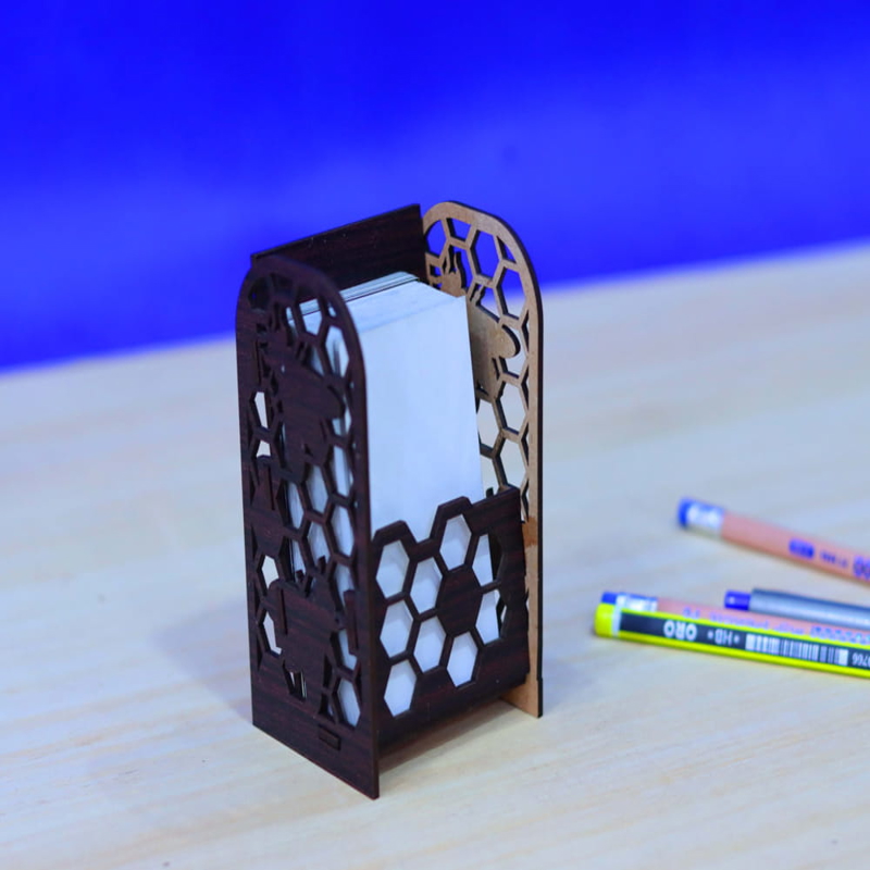 طرح کارت ویزیت طرح لانه زنبوری مناسب برای استفاده در دستگاه های cnc چوب و cnc لیزر - laser cut honeycomb business card holder cdr file