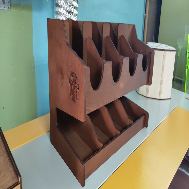 طرح جا لیوانی قهوه مناسب برای استفاده در دستگاه های cnc چوب و cnc لیزر - laser cut coffee cup holder cdr file