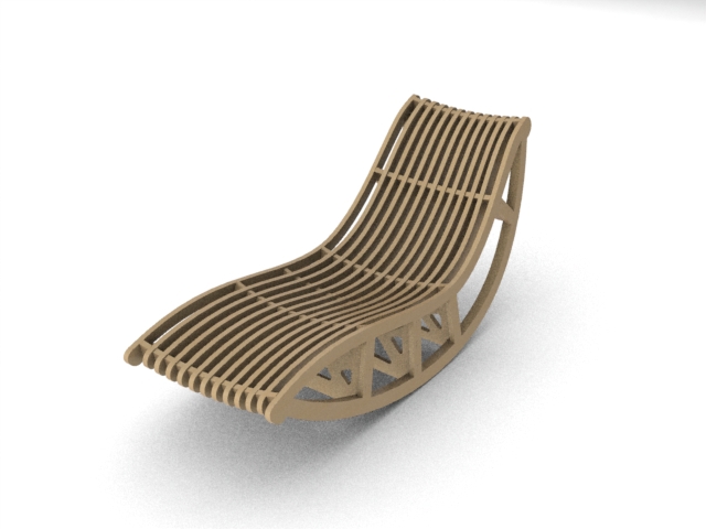 طرح صندلی بلند مناسب برای استفاده در دستگاه های cnc چوب و cnc لیزر - laser cut long chair dxf file