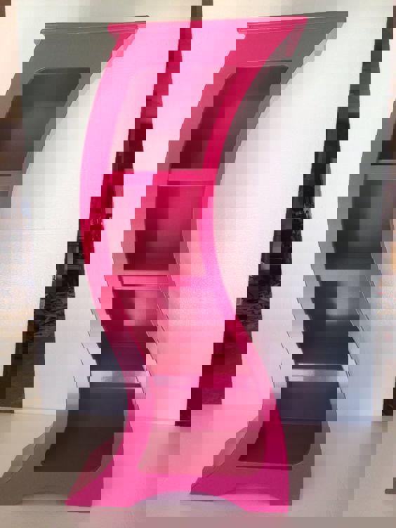 طرح قفسه کتاب چوبی منحنی مناسب برای استفاده در دستگاه های cnc چوب و cnc لیزر - laser cut curved wooden bookshelf template dxf file