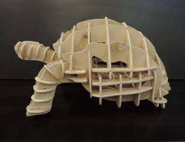 طرح لاک پشت مناسب برای استفاده در دستگاه های cnc چوب و cnc لیزر - laser cut turtle template cdr file