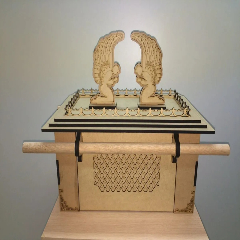 طرح صندوق عهد با ضخامت ۳ میلی‌متر و مناسب برای استفاده در دستگاه های cnc چوب و cnc لیزر - laser cut the ark of the covenant 3mm dxf file