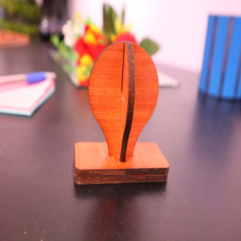 طرح مهر چوبی مناسب برای استفاده در دستگاه های cnc چوب و cnc لیزر - laser cut wooden stamp handle dxf file