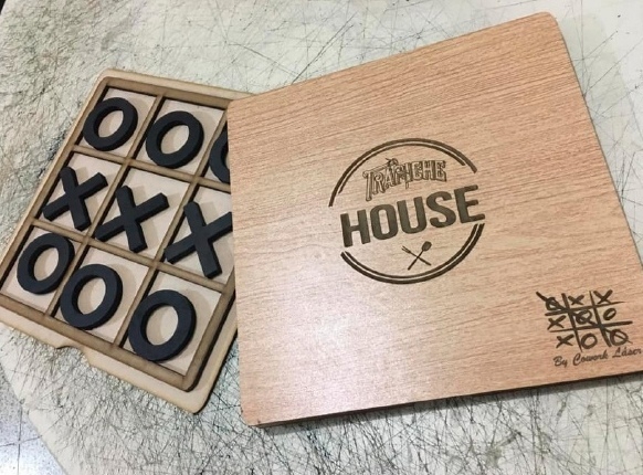 طرح بازی تیک تاک تو مناسب برای استفاده در دستگاه های cnc چوب و cnc لیزر - laser cut tic tac toe game cdr file