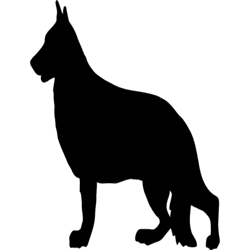طرح سگ ژرمن شپرد مناسب برای استفاده در دستگاه های cnc چوب و cnc لیزر - german shepherd dxf file