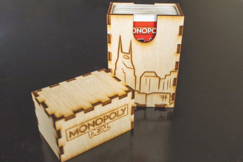 طرح جعبه معامله انحصاری نشویل مناسب برای استفاده در دستگاه های cnc چوب و cnc لیزر - laser cut monopoly deal box nashville