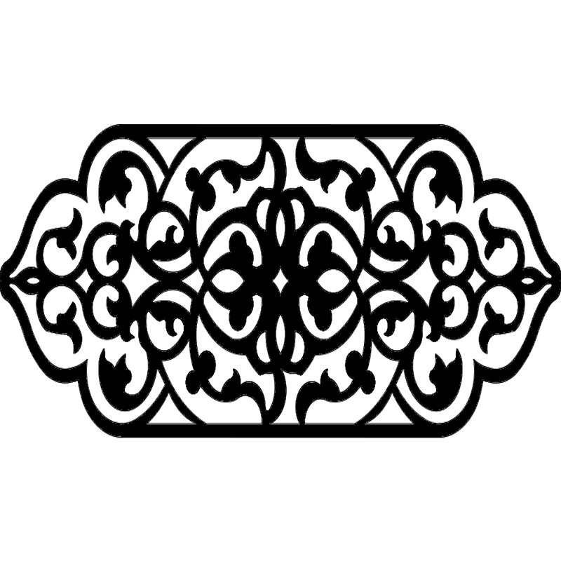 طرح مشبک شماره ۷ مناسب برای استفاده در دستگاه های cnc چوب و cnc لیزر - grille design 7 dxf file