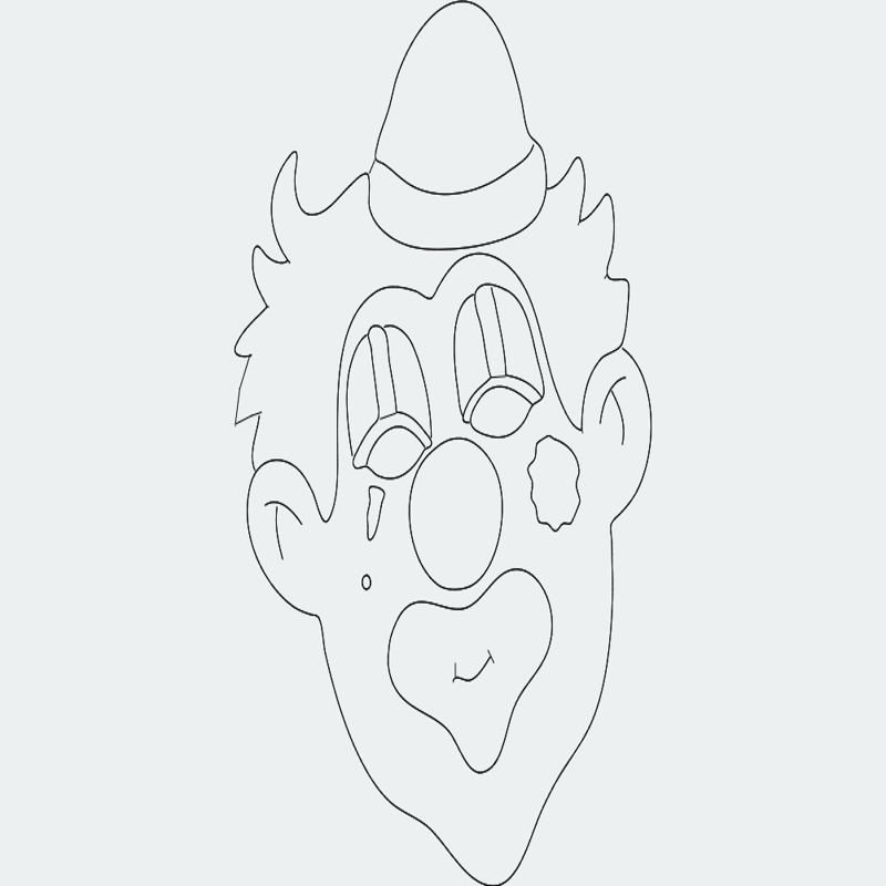 طرح دلقک مناسب برای استفاده در دستگاه های cnc چوب و cnc لیزر - clown dxf file
