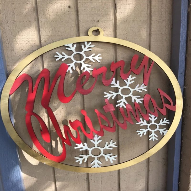 طرح تزئینات کریسمس مناسب برای استفاده در دستگاه های cnc چوب و cnc لیزر - laser cut xmas decorations svg file