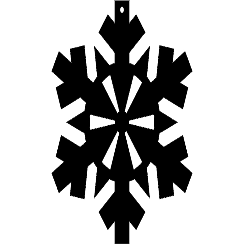 طرح دانه برف شماره ۴۱ مناسب برای استفاده در دستگاه های cnc چوب و cnc لیزر - snowflake design 41 dxf file