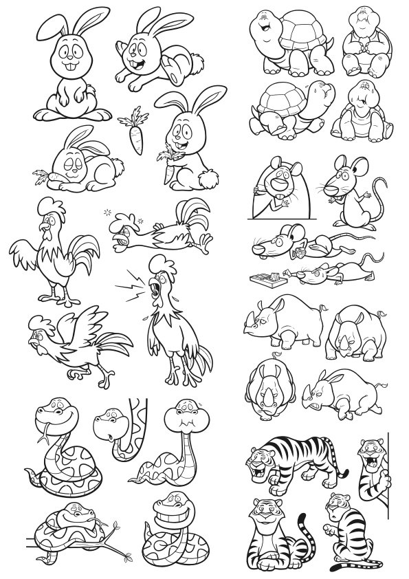 طرح وکتور حیوانات مناسب برای استفاده در دستگاه های cnc چوب و cnc لیزر - animals vector clip art cdr file