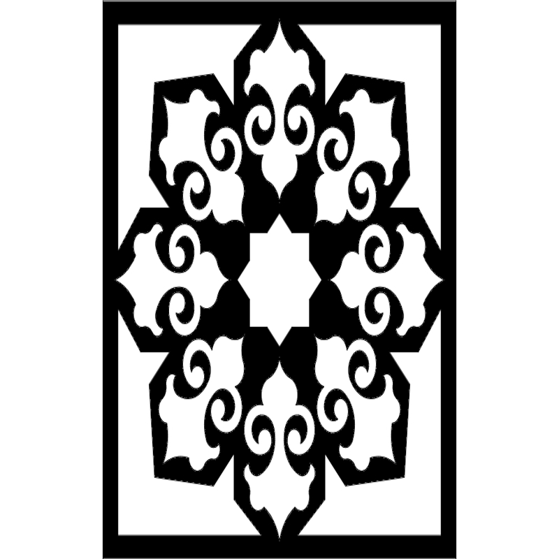 طرح اسلامی مناسب برای استفاده در دستگاه های cnc چوب و cnc لیزر - islamic pattern dxf file