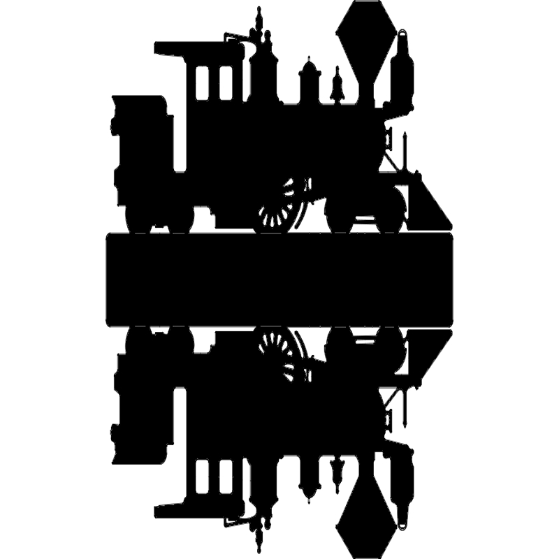 طرح سیلوئت قطار مناسب برای استفاده در دستگاه های cnc چوب و cnc لیزر - train silhouette dxf file
