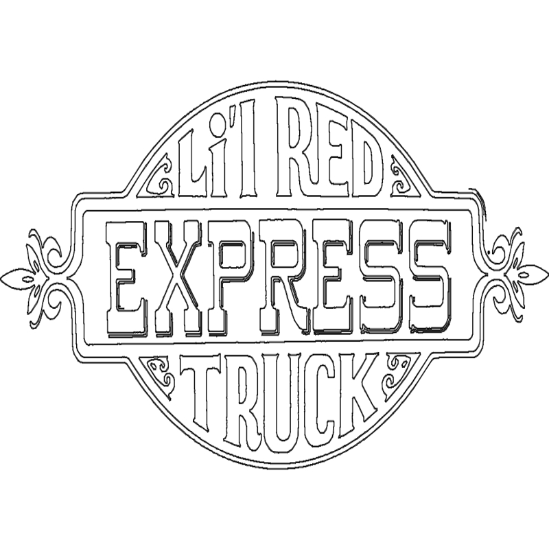 طرح کامیون اکسپرس قرمز کوچک مناسب برای استفاده در دستگاه های cnc چوب و cnc لیزر - lil red express truck decal dxf file