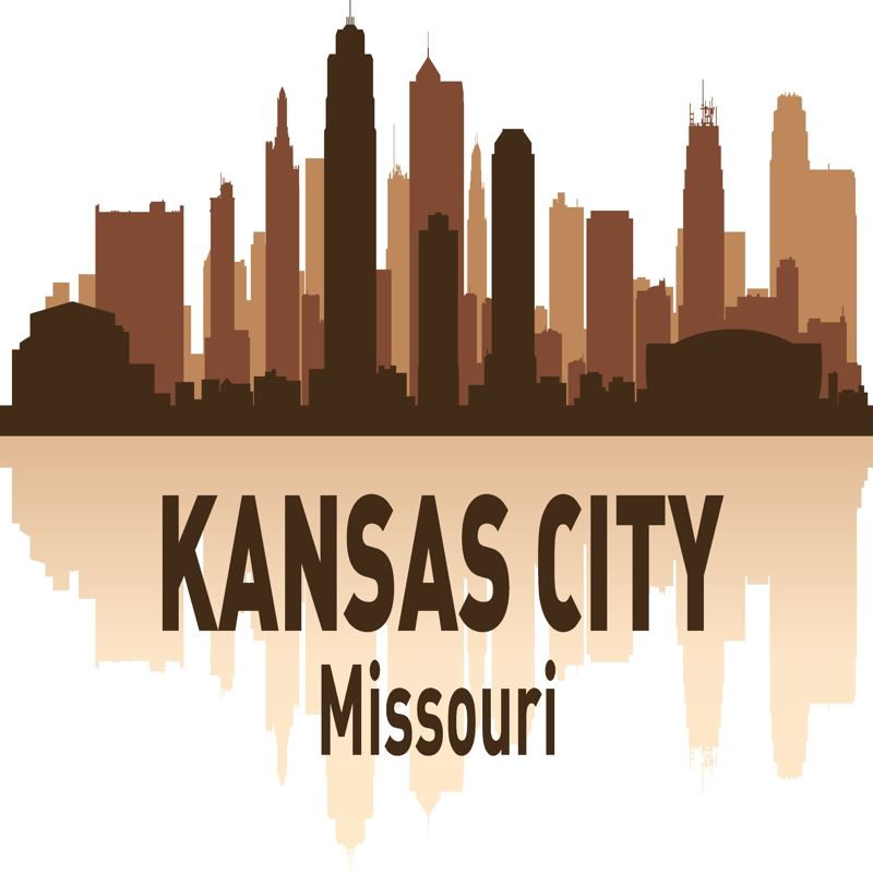 طرح خط افق شهر کانزاس مناسب برای استفاده در دستگاه های cnc چوب و cnc لیزر - kansas city skyline cdr file