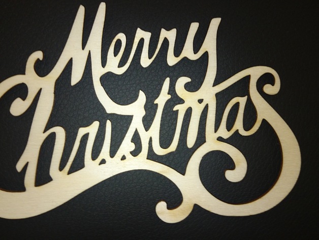 طرح تبریک کریسمس مناسب برای استفاده در دستگاه های cnc چوب و cnc لیزر - merry cristmas dxf file