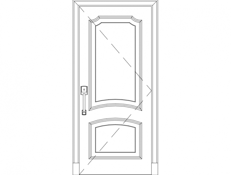 طرح درب ورودی چوبی مناسب برای استفاده در دستگاه های cnc چوب و cnc لیزر - wooden front door dxf file