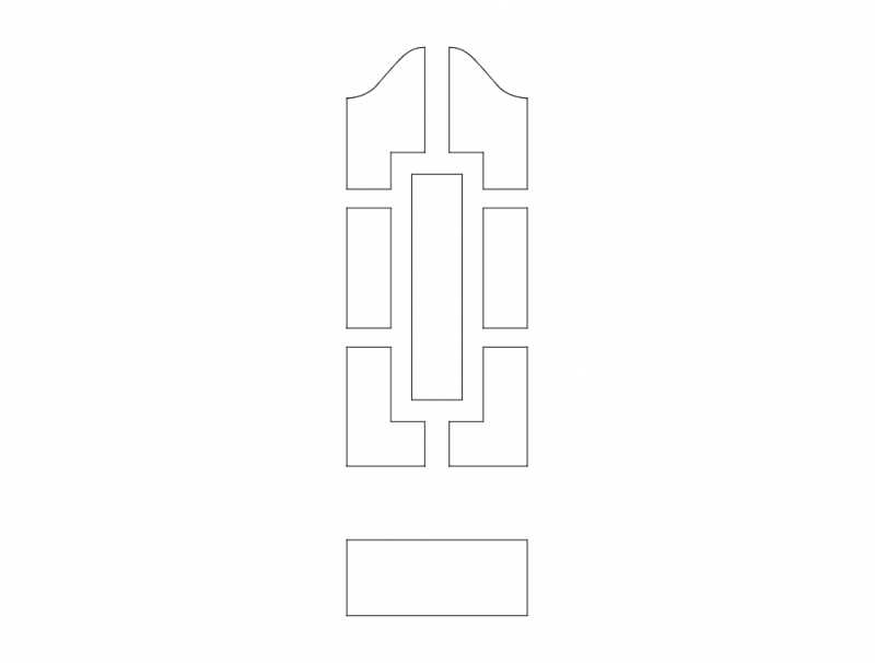 طرح درب ام دی اف ۴ مناسب برای استفاده در دستگاه های cnc چوب و cnc لیزر - mdf door design 4 dxf file