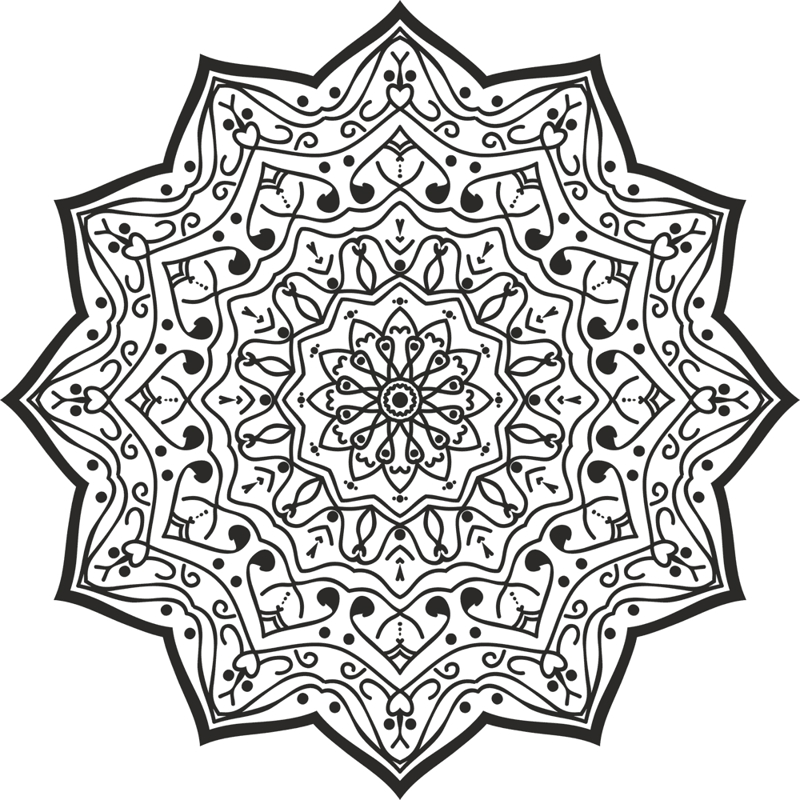 طرح ماندالا (چرخ هستی)ی لوکس مناسب برای استفاده در دستگاه های cnc چوب و cnc لیزر - luxury mandala design cdr file