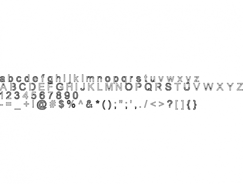 طرح با فرمت Arial و اندازه ۱ اینچ مناسب برای استفاده در دستگاه های cnc چوب و cnc لیزر - arial 1 inch dxf file
