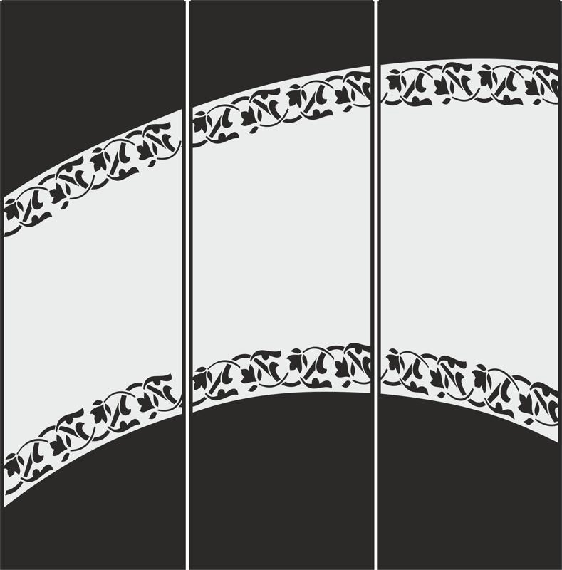 طرح شیشه مات تزئینی مناسب برای استفاده در دستگاه های cnc چوب و cnc لیزر - decorative frosted glass pattern cdr file
