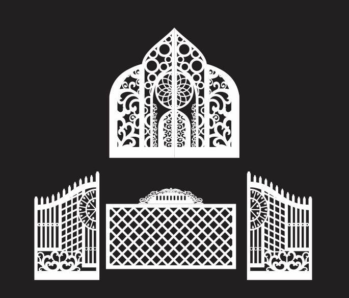 طرح صحنه مناسب برای استفاده در دستگاه های cnc چوب و cnc لیزر - Design and vector for CNC machine