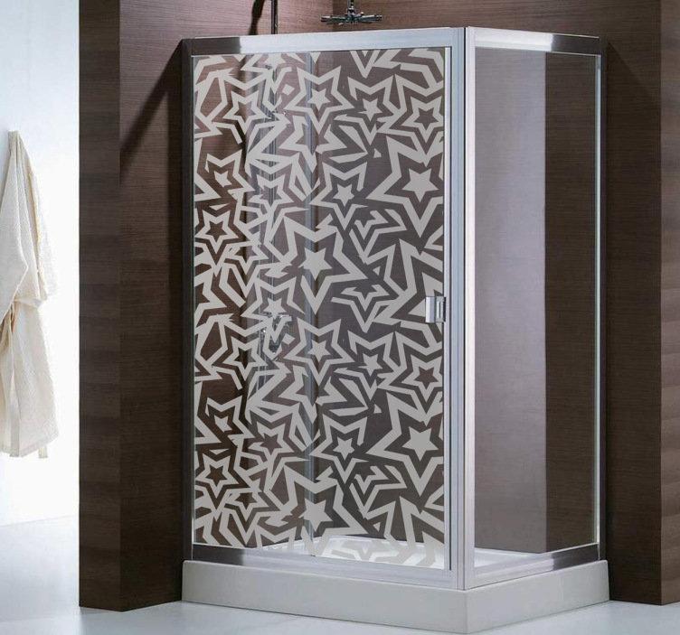 طرح استیکر حمام طرح ستاره مناسب برای استفاده در دستگاه های cnc چوب و cnc لیزر - star patterned shower sticker cdr file