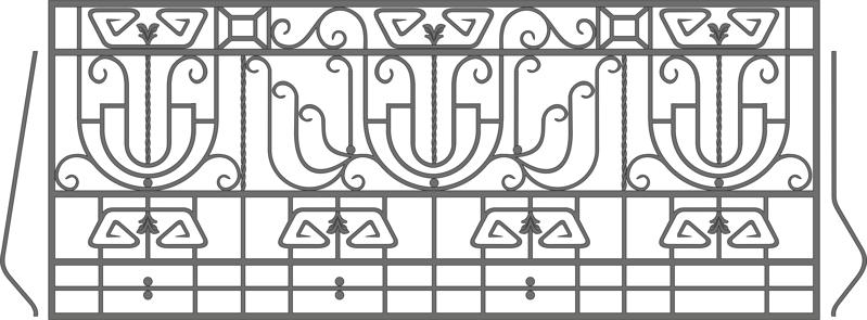 طرح فایل وکتور نرده و فنس های مدولار فرفورژه مناسب برای استفاده در دستگاه های cnc چوب و cnc لیزر - vector wrought iron modular railings and fences cdr file