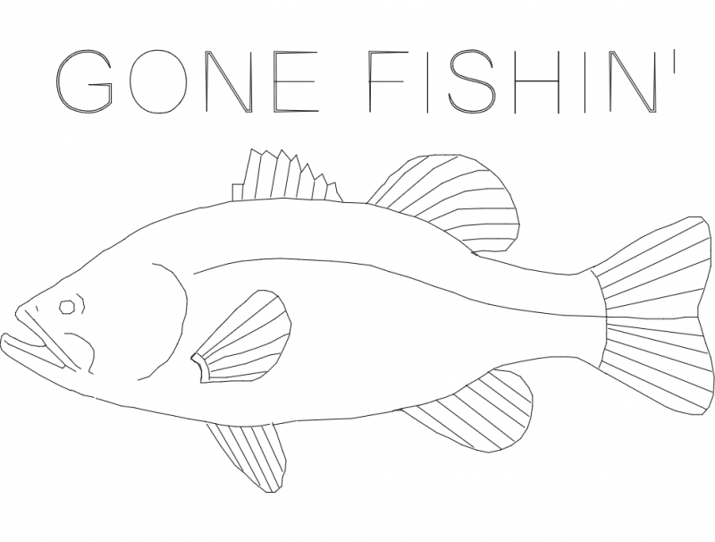 طرح نهایی باس گوین فیشینگ مناسب برای استفاده در دستگاه های cnc چوب و cnc لیزر - bass gone fishin final dxf file