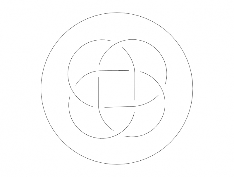 طرح گره سلتیک با ابعاد wt 2 مناسب برای استفاده در دستگاه های cnc چوب و cnc لیزر - celtic knot wt 2 dxf file