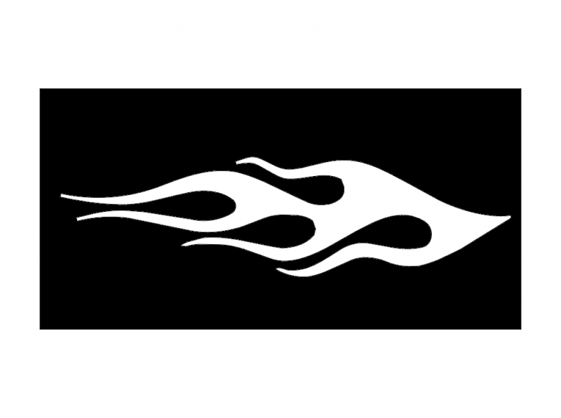 طرح شعله های آتش مناسب برای استفاده در دستگاه های cnc چوب و cnc لیزر - flames fire dxf file