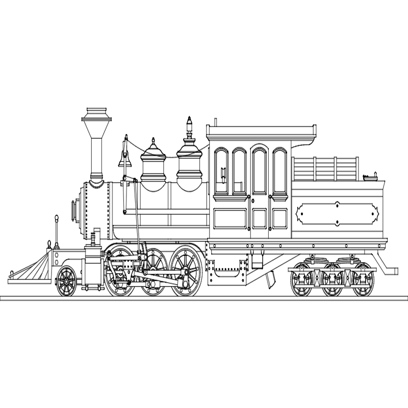 طرح موتور برکنریج مناسب برای استفاده در دستگاه های cnc چوب و cnc لیزر - breckenridge engine dxf file