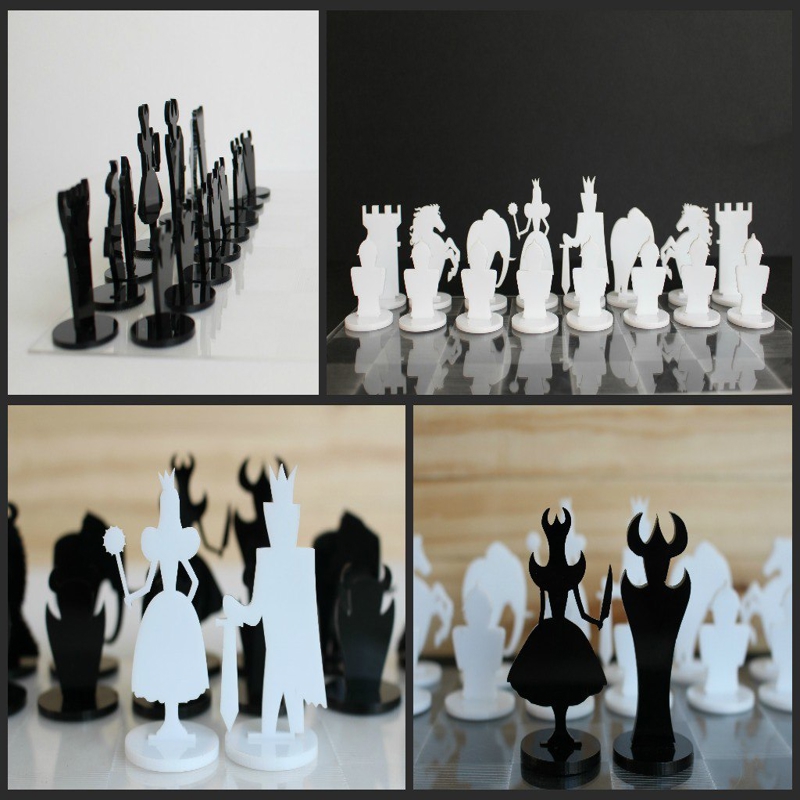 طرح نقشه های مجموعه شطرنج cnc مناسب برای استفاده در دستگاه های cnc چوب و cnc لیزر - cnc chess set plans cdr file