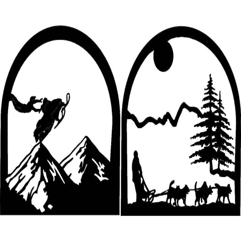 طرح قفسه‌های لاگ مناسب برای استفاده در دستگاه های cnc چوب و cnc لیزر - log racks dxf file