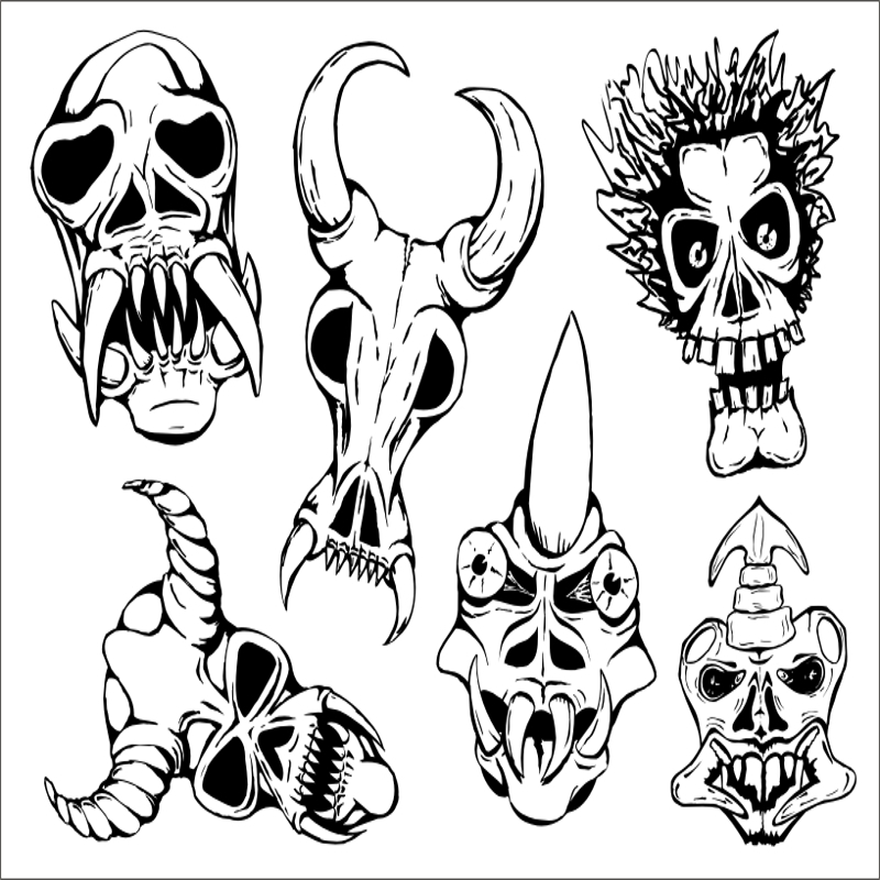 طرح وکتور ماسک‌های آیینی مناسب برای استفاده در دستگاه های cnc چوب و cnc لیزر - ritual masks vectors cdr file