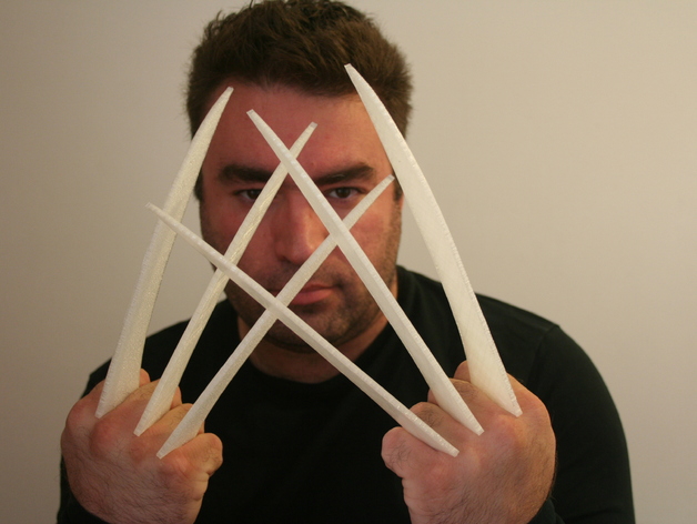 طرح چنگال‌های ولورین مناسب برای استفاده در دستگاه های cnc چوب و cnc لیزر - wolverine claws dxf