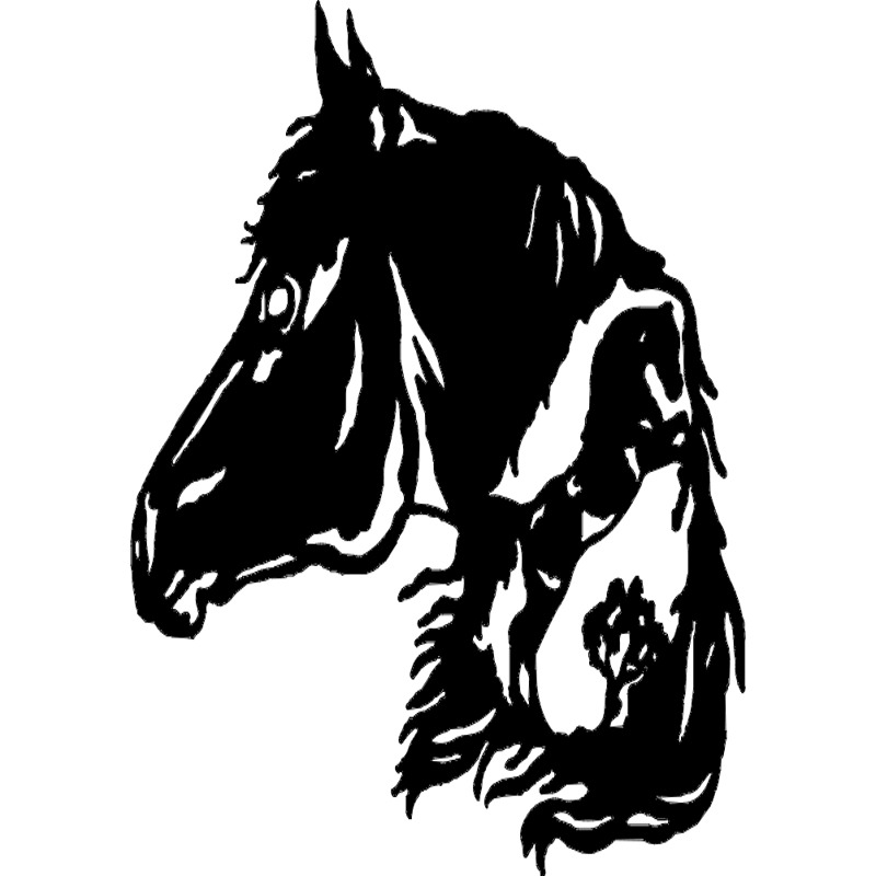 طرح سر اسب شماره ۳ مناسب برای استفاده در دستگاه های cnc چوب و cnc لیزر - horse head 3 dxf file