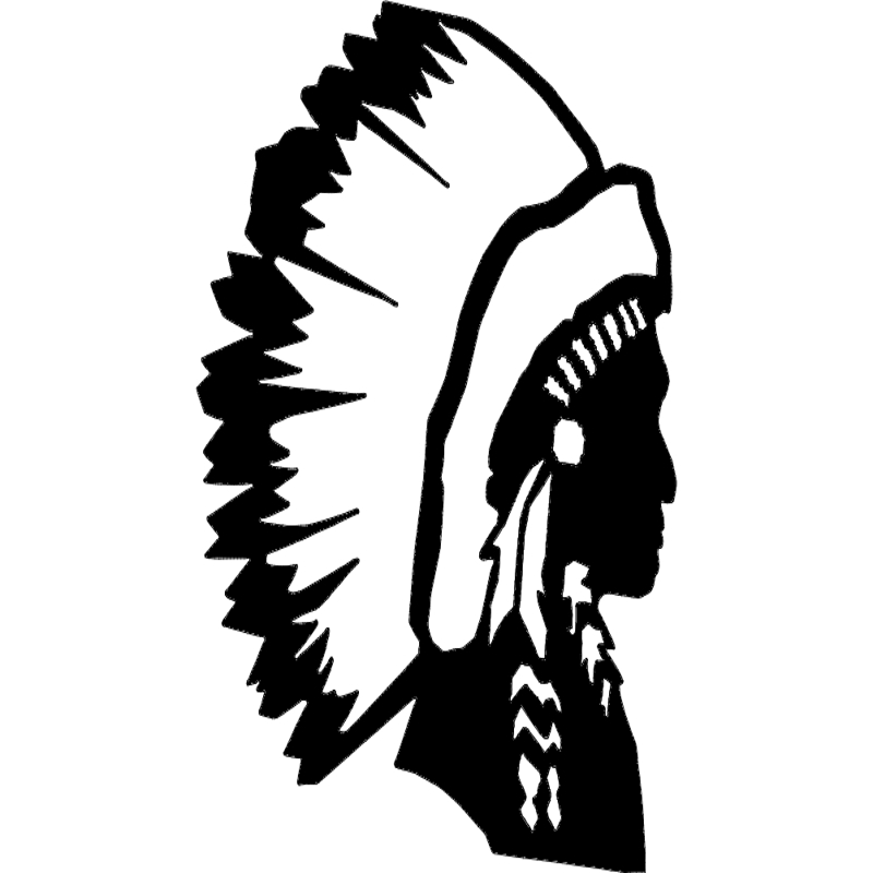 طرح رئیس قبیله سرخپوستان مناسب برای استفاده در دستگاه های cnc چوب و cnc لیزر - indian chief dxf file