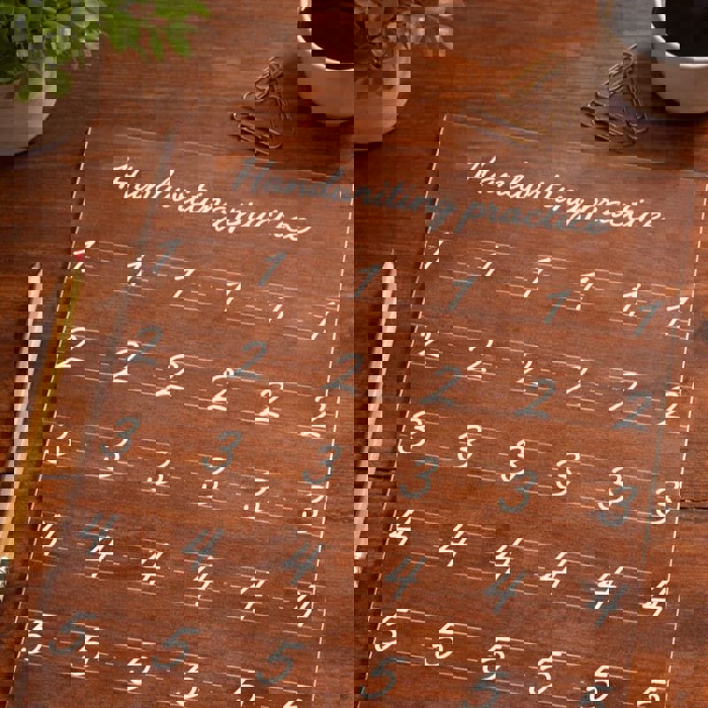 طرح تخته تمرین خط تحریری اکریلیک و خشک پاک کن مناسب برای استفاده در دستگاه های cnc چوب و cnc لیزر - laser cut acrylic dry erase cursive tracing practice board