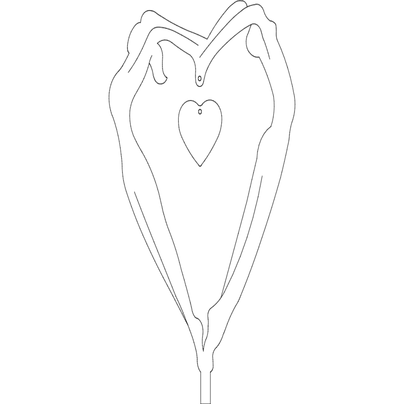 طرح مجسمه عشق مناسب برای استفاده در دستگاه های cnc چوب و cnc لیزر - love sculpture dxf file