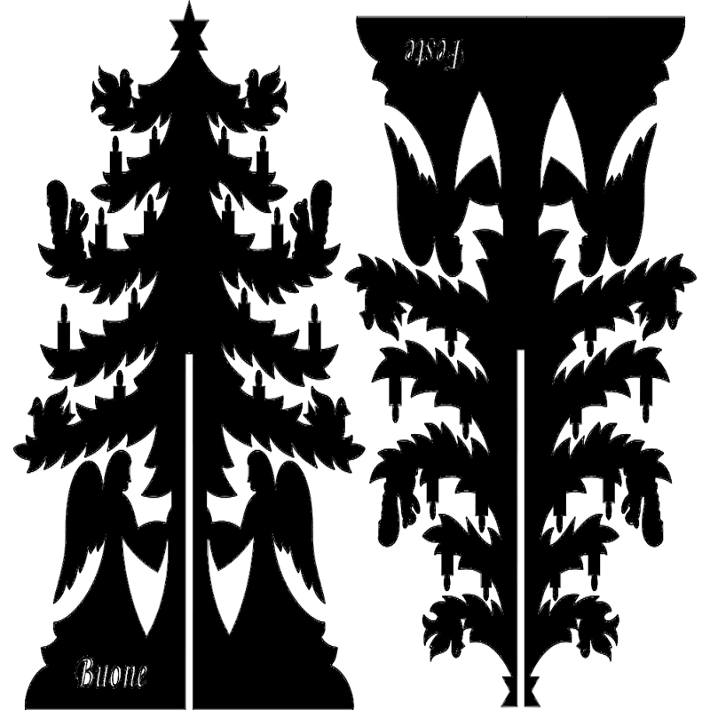 طرح مربوط به xmastree مناسب برای استفاده در دستگاه های cnc چوب و cnc لیزر - xmastree dxf file