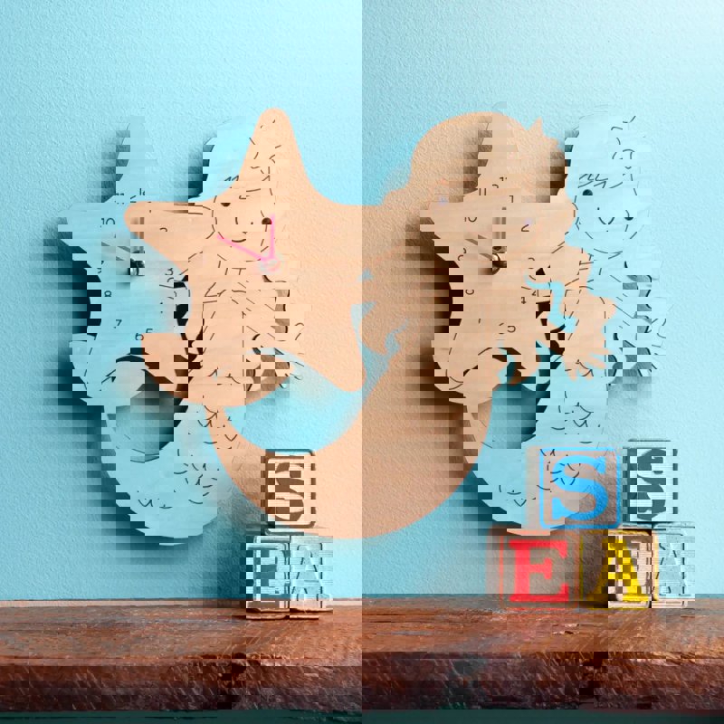 طرح ساعت دیواری چوبی طرح پری دریایی با مناسب برای استفاده در دستگاه های cnc چوب و cnc لیزر - laser cut mermaid wooden wall clock