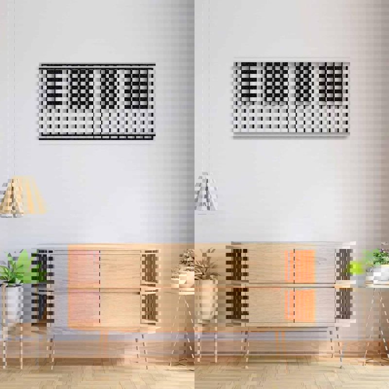 طرح دکور دیواری پیانو مناسب برای استفاده در دستگاه های cnc چوب و cnc لیزر - laser cut piano wall decor