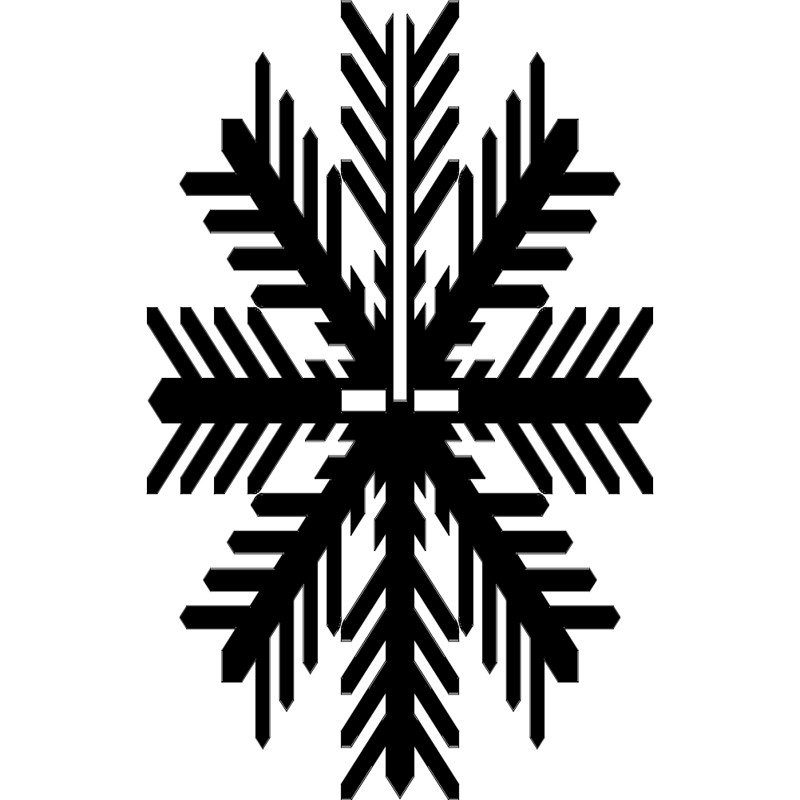 طرح دانه برف، مناسب برای استفاده در دستگاه های cnc چوب و cnc لیزر - snowflake a dxf file