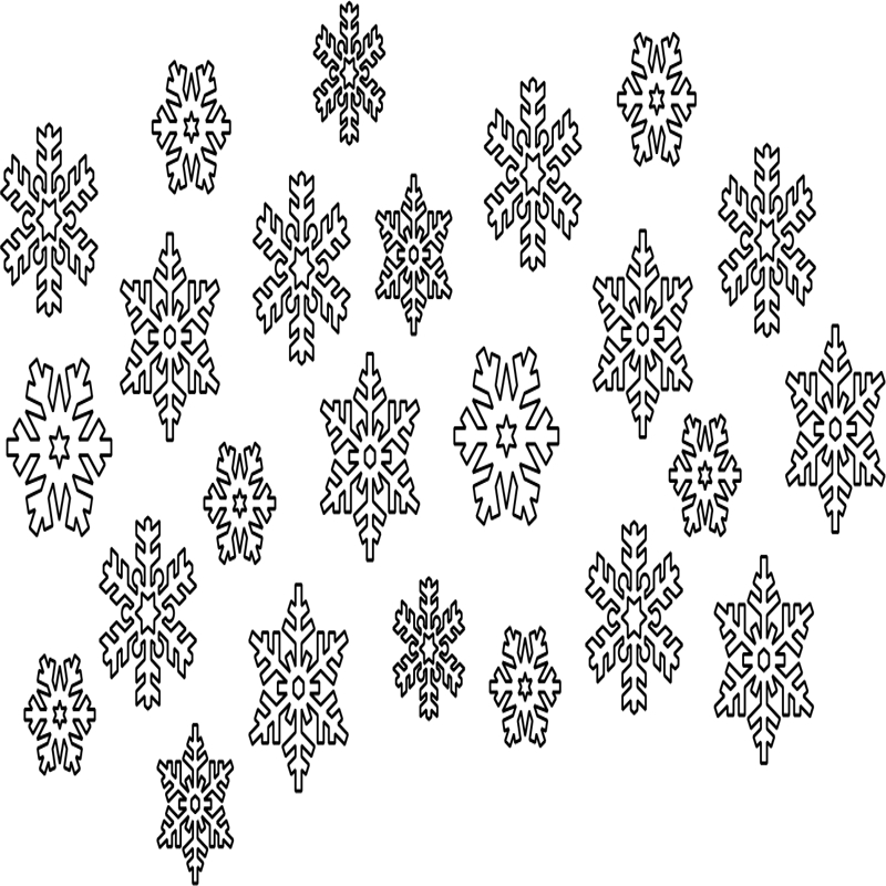 طرح فایل وکتور دانه‌های برف مناسب برای استفاده در دستگاه های cnc چوب و cnc لیزر - snowflake vectors cdr file