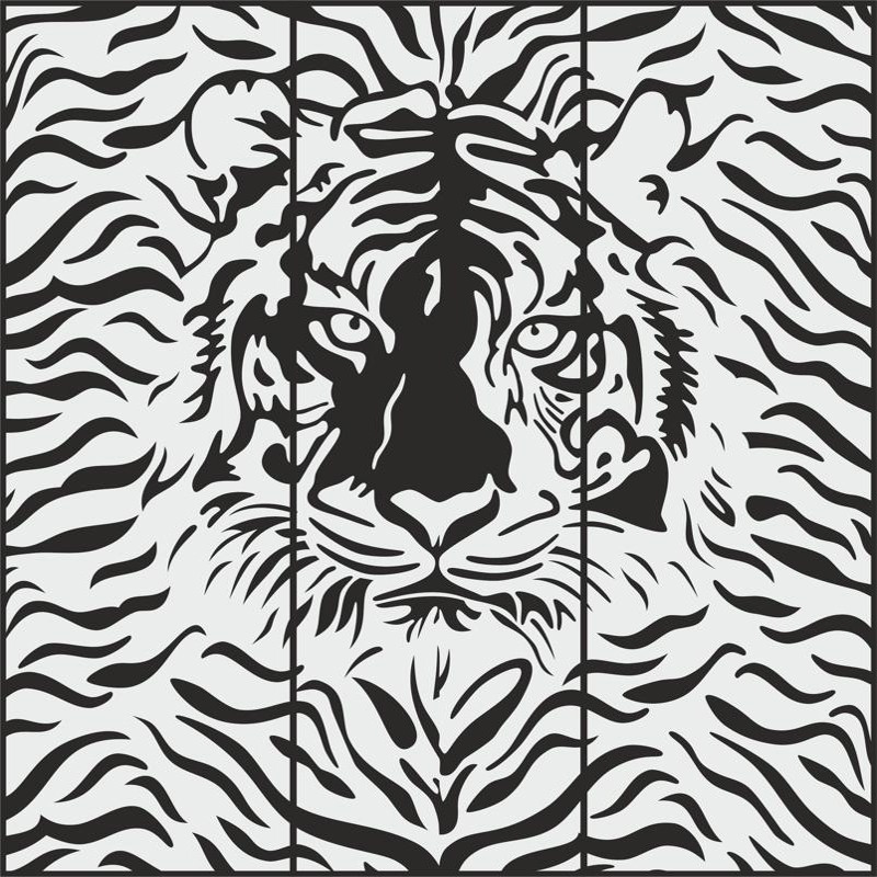 طرح سندبلاست یوزپلنگ مناسب برای استفاده در دستگاه های cnc چوب و cnc لیزر - cheetah sandblasting pattern cdr file