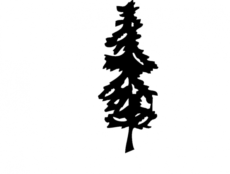 طرح درخت شماره ۱۸ مناسب برای استفاده در دستگاه های cnc چوب و cnc لیزر - tree 18 dxf file