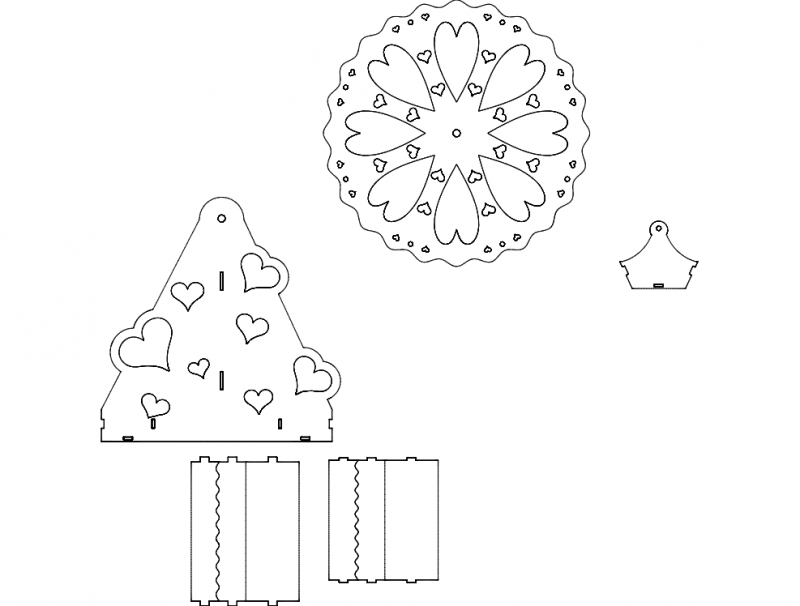 طرح آر مناسب برای استفاده در دستگاه های cnc چوب و cnc لیزر - r dxf file